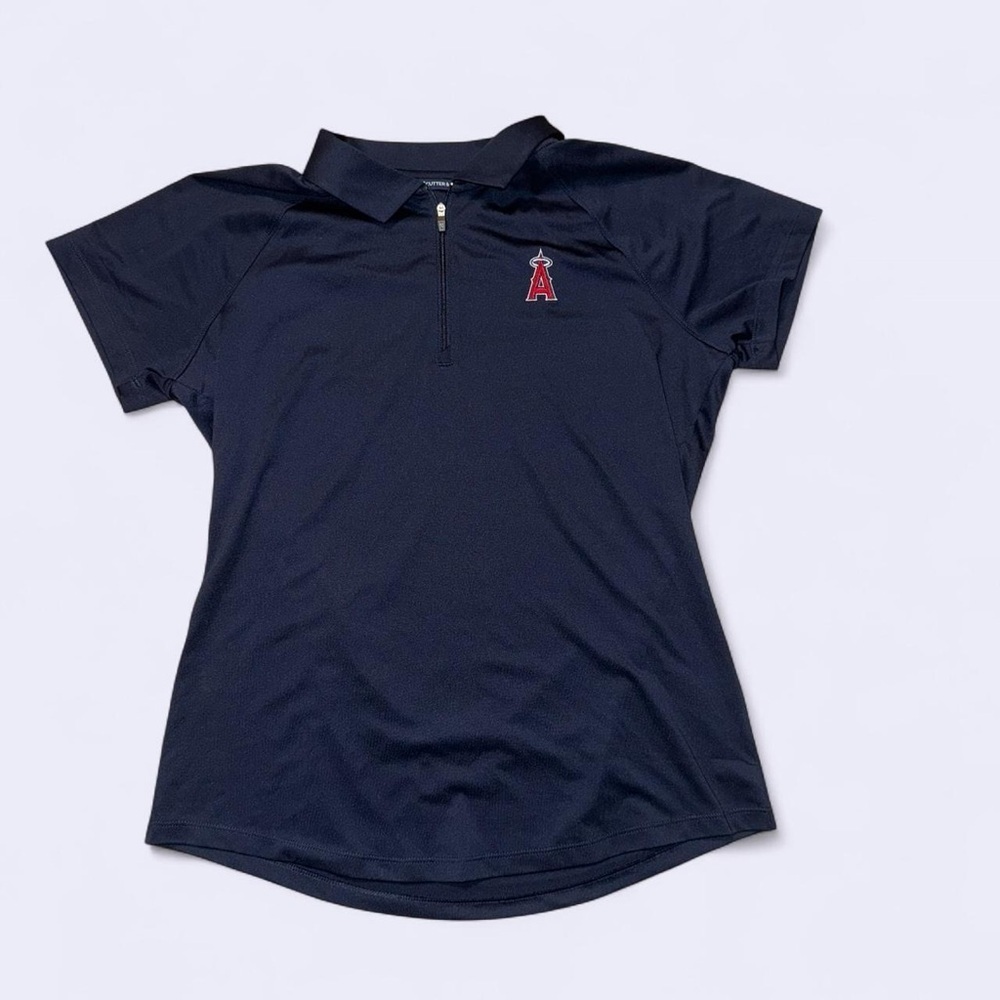 Cutter & Buck Women's Dark Blue Polo with Red Logo